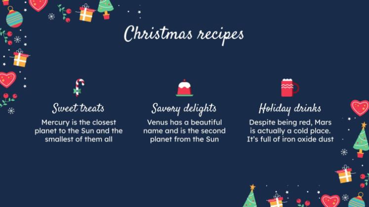 Modelo de apresentação Design de Natal com padrões