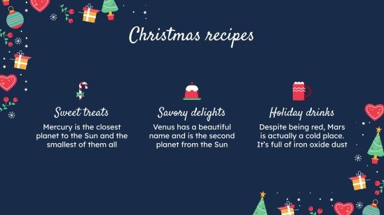 Modelo de apresentação Design de Natal com padrões