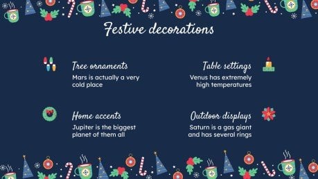 Modelo de apresentação Design de Natal com padrões