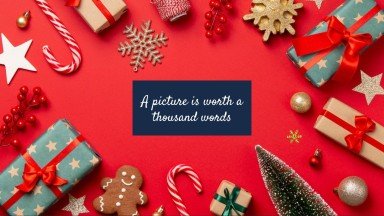 Modelo de apresentação Design de Natal com padrões