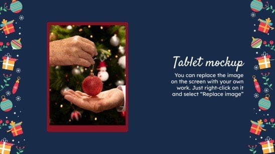 Modelo de apresentação Design de Natal com padrões