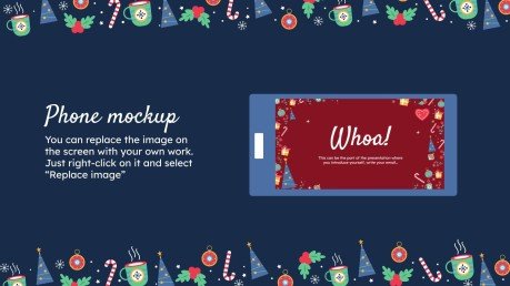 Modelo de apresentação Design de Natal com padrões