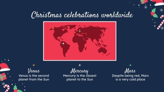 Modelo de apresentação Design de Natal com padrões