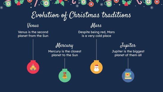 Modelo de apresentação Design de Natal com padrões