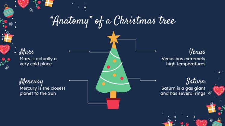 Modelo de apresentação Design de Natal com padrões