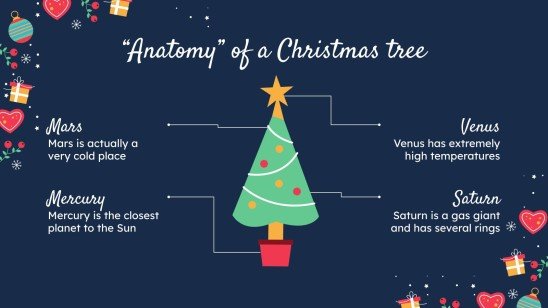 Modelo de apresentação Design de Natal com padrões
