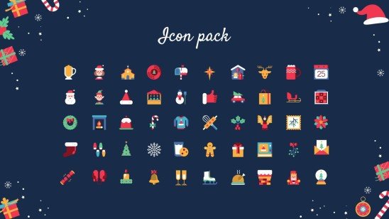 Modelo de apresentação Design de Natal com padrões