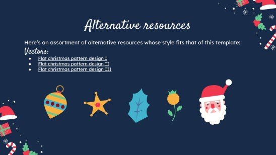 Modelo de apresentação Design de Natal com padrões