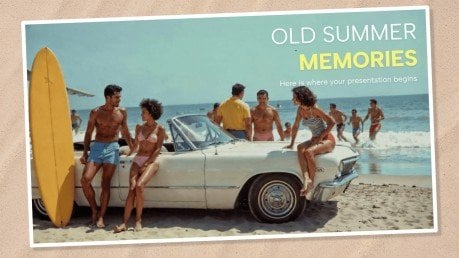 Plantilla de presentación Viejos recuerdos de verano