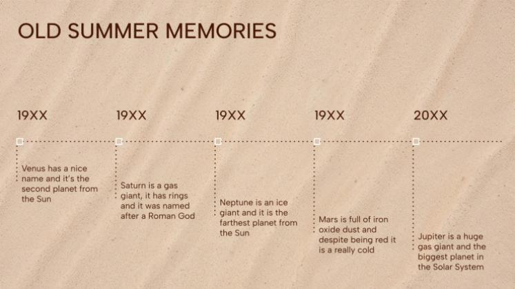 Plantilla de presentación Viejos recuerdos de verano
