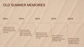 Plantilla de presentación Viejos recuerdos de verano