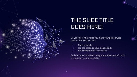 Types et outils de technologie IA Modèles de présentation