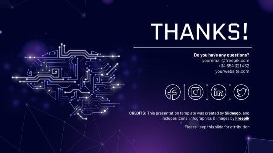 Types et outils de technologie IA Modèles de présentation
