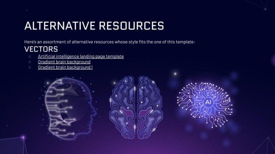 Types et outils de technologie IA Modèles de présentation