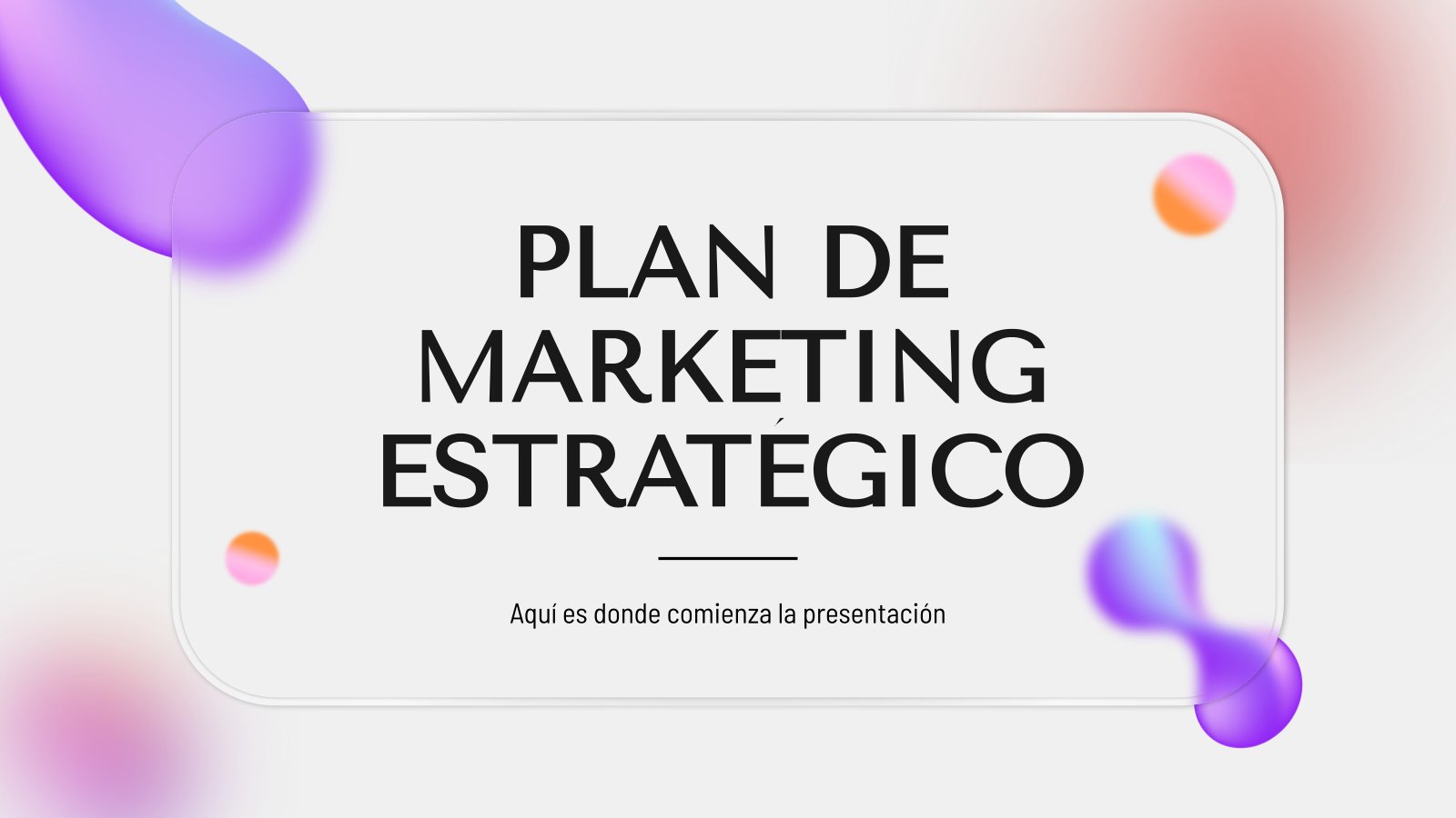 Strategic Marketing Plan presentation template 