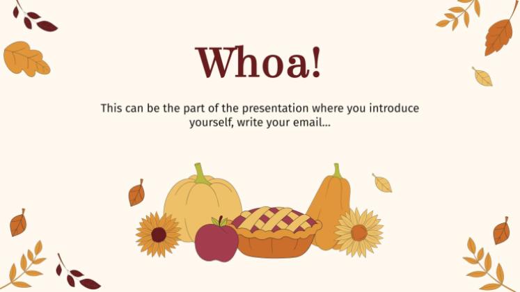 추수 감사절: 미국 추수 감사절 프레젠테이션 템플릿