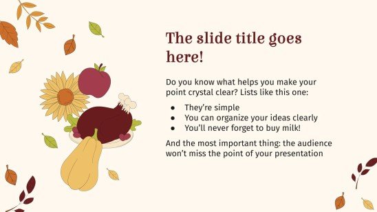 추수 감사절: 미국 추수 감사절 프레젠테이션 템플릿