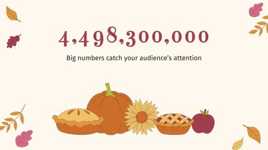 추수 감사절: 미국 추수 감사절 프레젠테이션 템플릿