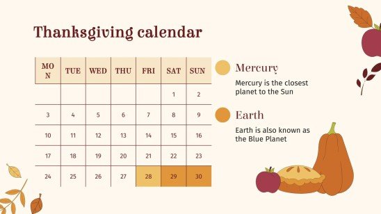 추수 감사절: 미국 추수 감사절 프레젠테이션 템플릿