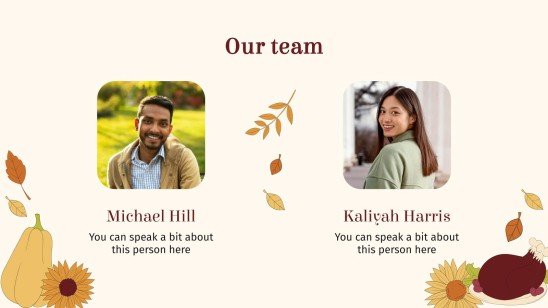 추수 감사절: 미국 추수 감사절 프레젠테이션 템플릿