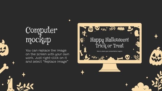 Plantilla de presentación ¡Feliz Halloween! ¿Truco o trato?