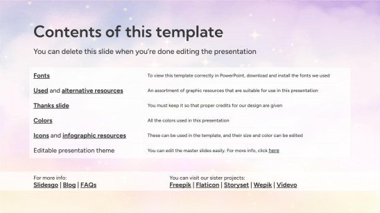 판타지 구름 하늘 테마 프레젠테이션 템플릿