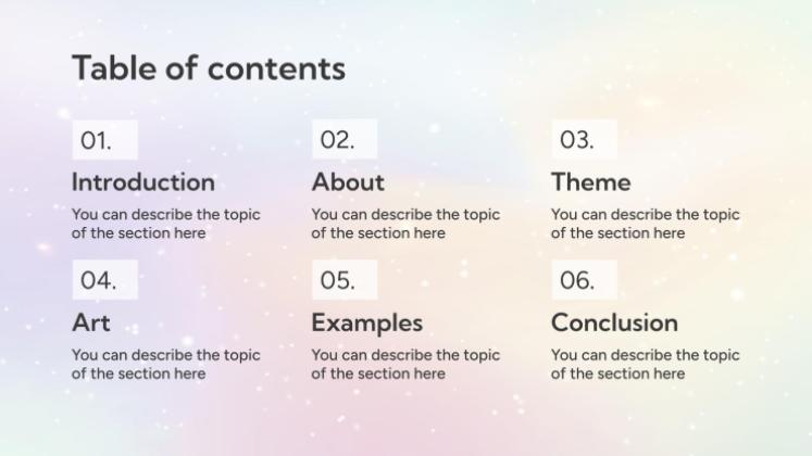 판타지 구름 하늘 테마 프레젠테이션 템플릿