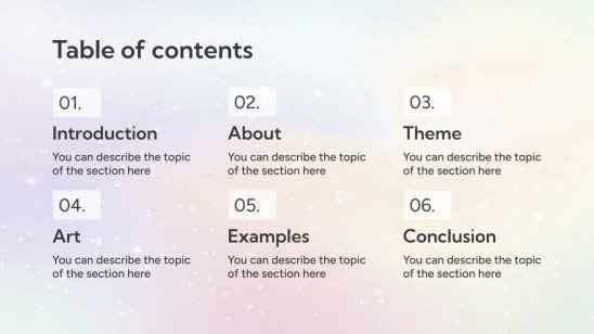 판타지 구름 하늘 테마 프레젠테이션 템플릿