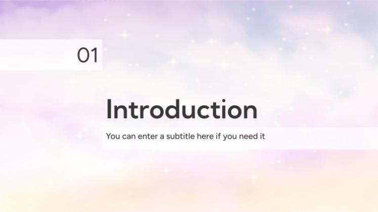 판타지 구름 하늘 테마 프레젠테이션 템플릿