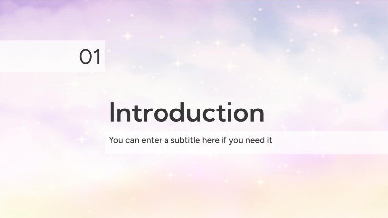 판타지 구름 하늘 테마 프레젠테이션 템플릿