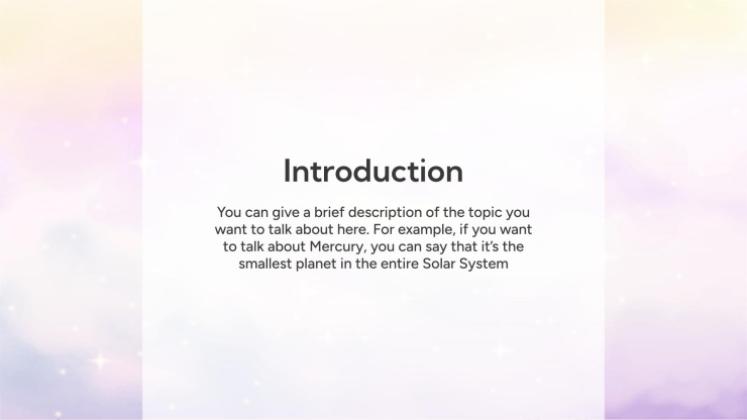 판타지 구름 하늘 테마 프레젠테이션 템플릿