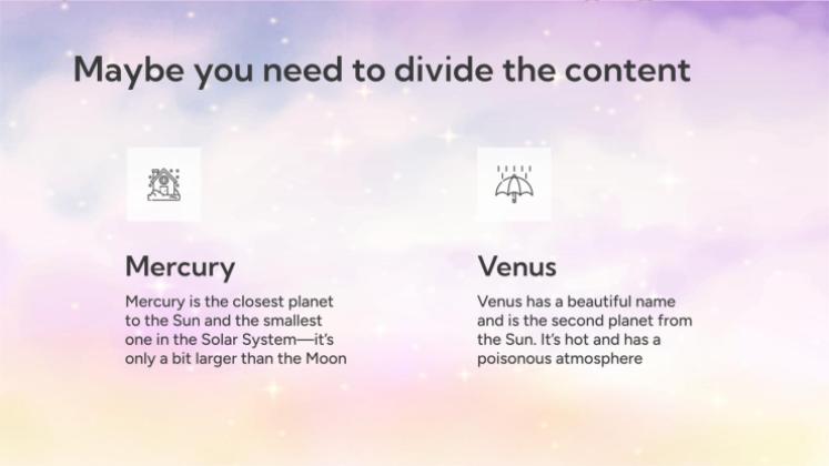 판타지 구름 하늘 테마 프레젠테이션 템플릿