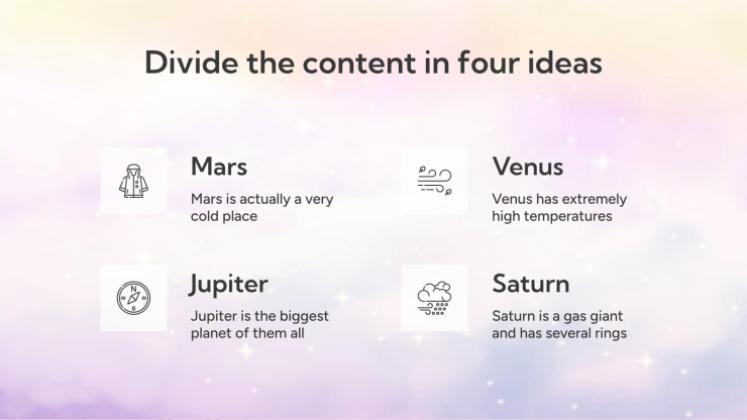 판타지 구름 하늘 테마 프레젠테이션 템플릿