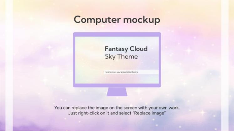 판타지 구름 하늘 테마 프레젠테이션 템플릿