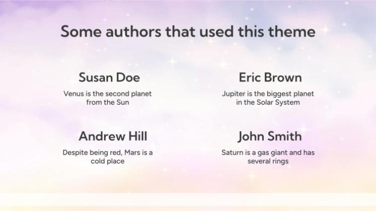 판타지 구름 하늘 테마 프레젠테이션 템플릿