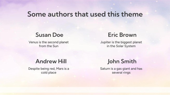 판타지 구름 하늘 테마 프레젠테이션 템플릿