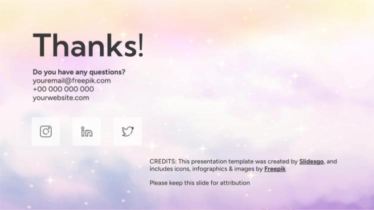 판타지 구름 하늘 테마 프레젠테이션 템플릿