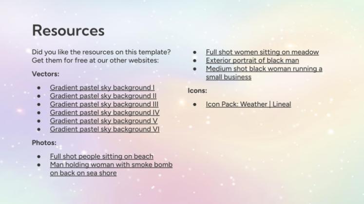 판타지 구름 하늘 테마 프레젠테이션 템플릿