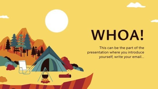 Aventure de camping en forêt Modèles de présentation