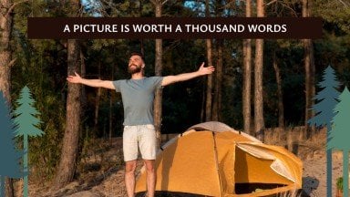Aventure de camping en forêt Modèles de présentation