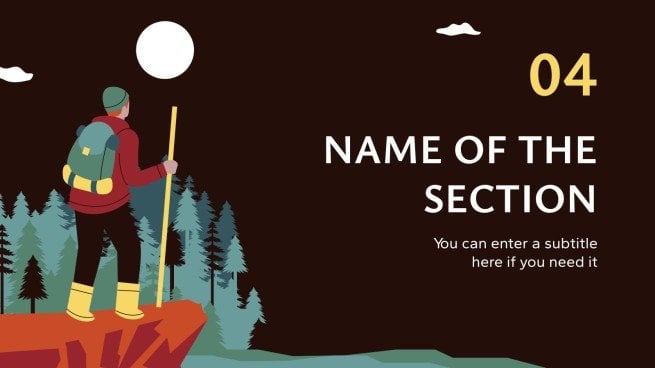 Aventure de camping en forêt Modèles de présentation