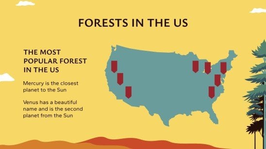 Aventure de camping en forêt Modèles de présentation