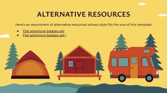 Aventure de camping en forêt Modèles de présentation