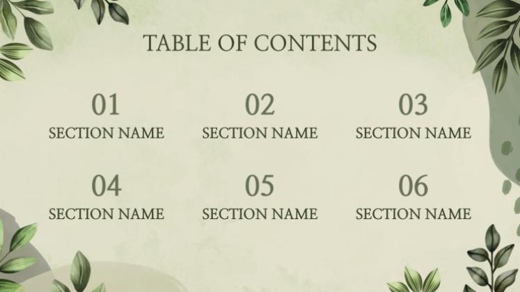 Leafy Green Color Palette Company Profile presentation template 