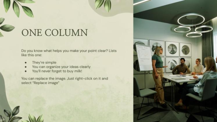 Leafy Green Color Palette Company Profile presentation template 