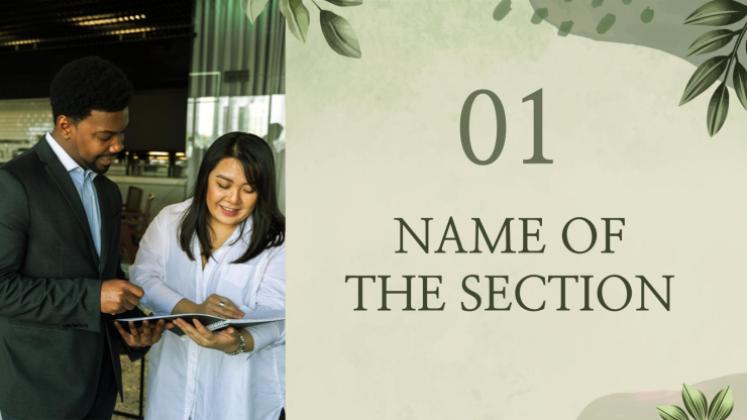 Leafy Green Color Palette Company Profile presentation template 