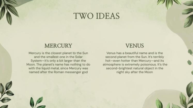 Leafy Green Color Palette Company Profile presentation template 