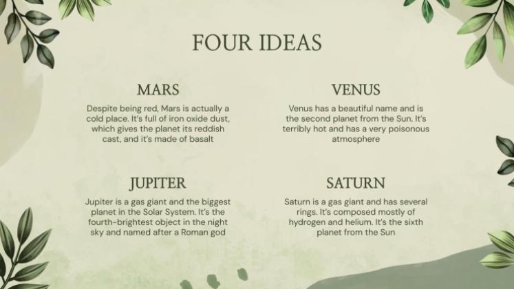 Leafy Green Color Palette Company Profile presentation template 