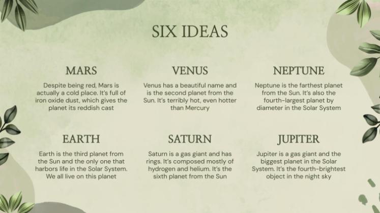 Leafy Green Color Palette Company Profile presentation template 