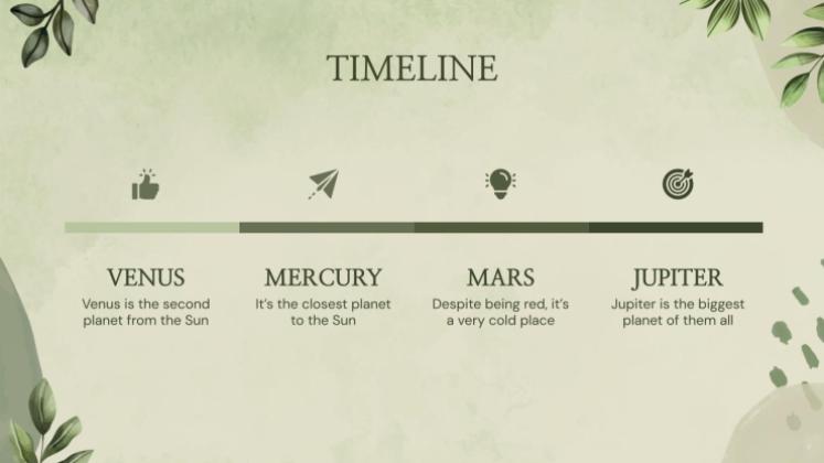 Leafy Green Color Palette Company Profile presentation template 